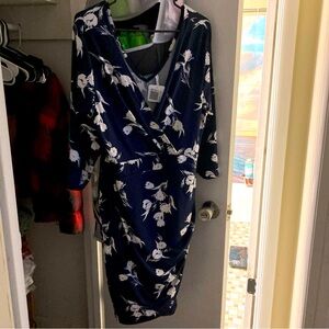 DNA Couture Floral Dress 3x “Navy Ivy” Brand New with Tag